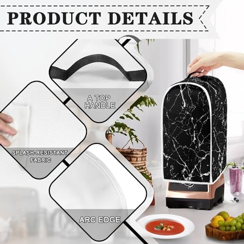 CLOHOMIN Black Marble Print Blender Dust Cover