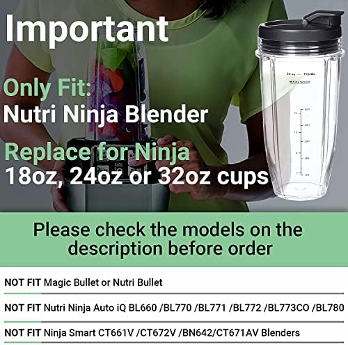 Upgraded 24oz Blender Cup 2 Pack