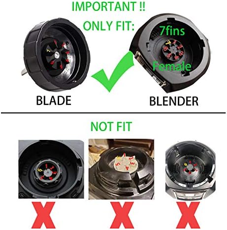 7 Fin Gears Replacement Blender Blade for Ninja and Nutri Ninja