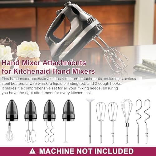 Stainless Steel Hand Mixer Attachments Set of 6