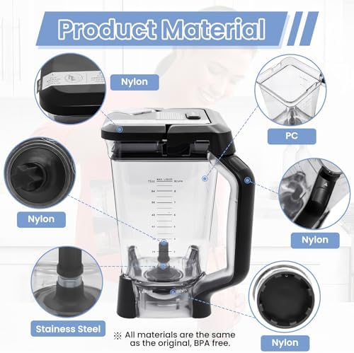 72oz Crushing Pitcher Replacement for Ninja Blenders