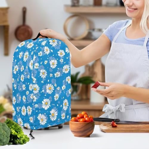 Blue Daisy Pattern Blender Cover Stand Mixer Coffee Maker Appliance Cover