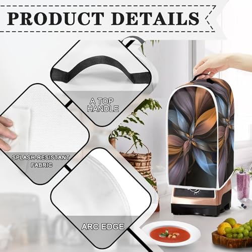 Brown Flower Blender Cover Dust Proof