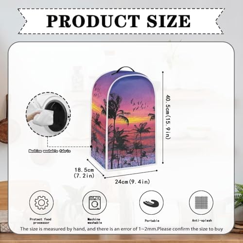 Beach Palm Tree Bird Blender Cover with Handle