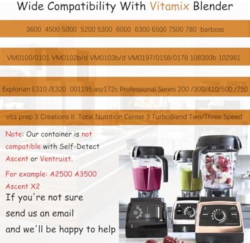64oz Low-Profile Blender Pitcher for Vitamix