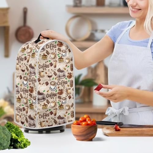 Coffee Print Blender Cover for Standard Appliances