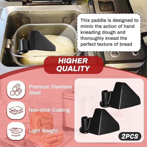 2-Pack CBK-110KP Kneading Paddle for Cuisinart Bread Maker 1