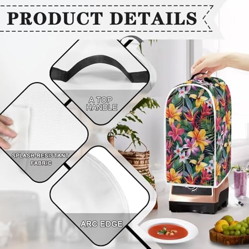 Tropical Flowers Blender Cover Dust Protection