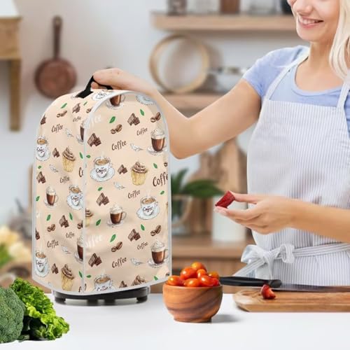 UNICEU Coffee Chocolate Cake Pattern Blender Cover