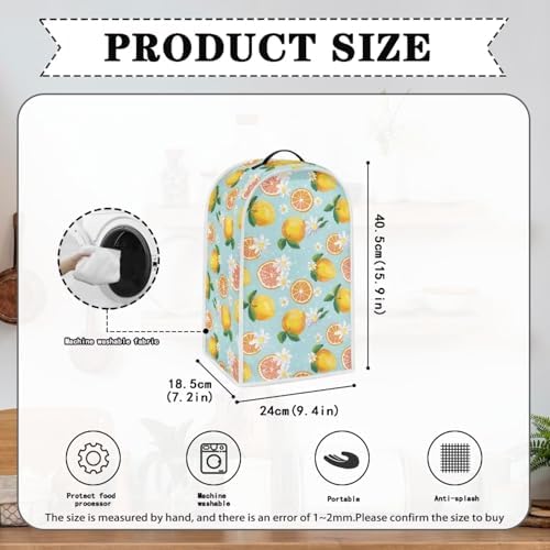 Annejudy Blender Cover with Lemon Floral Print