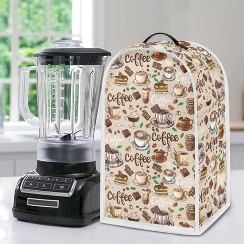 Coffee Print Blender Cover for Standard Appliances