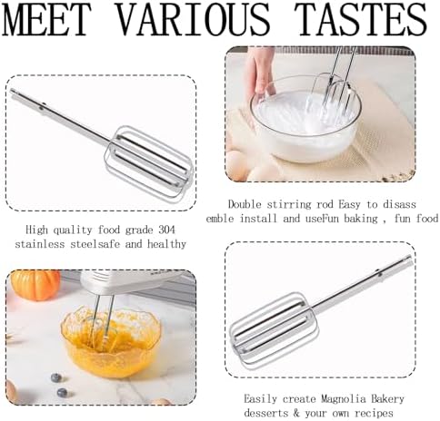 2 Pcs Stainless Steel Hand Mixer Beaters