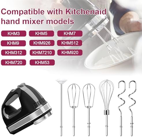 Stainless Steel Hand Mixer Attachments Set of 6