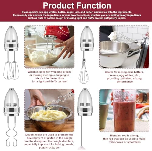 Stainless Steel Hand Mixer Set of 6