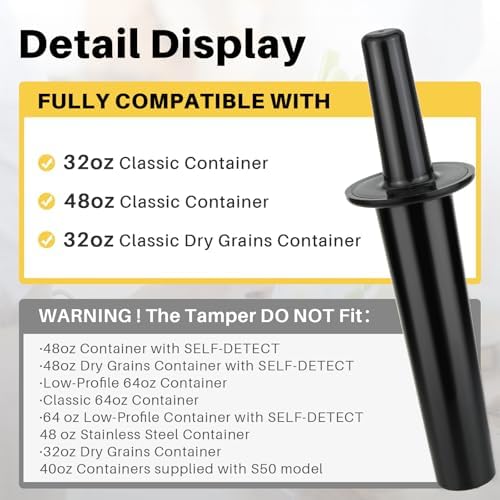 Blender Tamper Replacement for Vitamix 32 Oz 48 Oz Containers