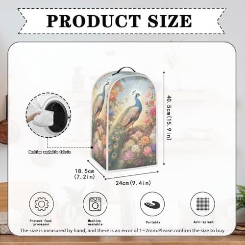 Peacock Blender Cover with Handle for Counter Use