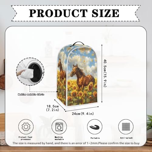 Horse Sunflower Blender Cover Dust Proof