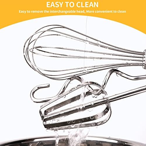 Homicozy 3-Piece Stainless Steel Hand Mixer Attachment Set