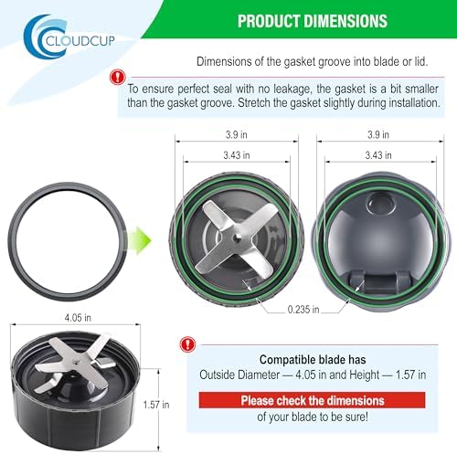 CloudCUP Seal Ring Gasket Replacement for NutriBullet