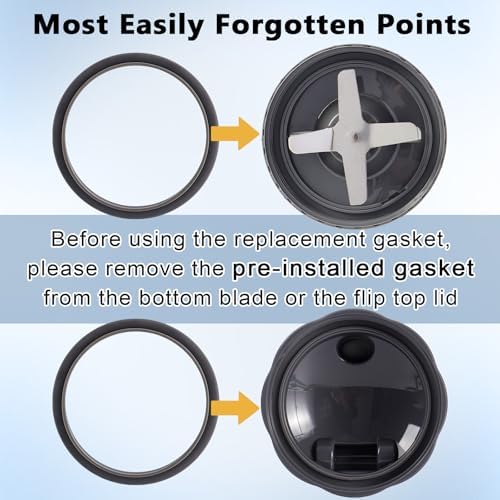3 Pc Blender Gasket Replacement for NutriBullet 900 Series