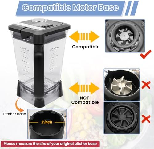 72oz Crushing Pitcher Replacement for Ninja Blenders