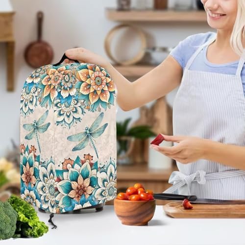 Boho Flower Dragonfly Blender Dust Cover