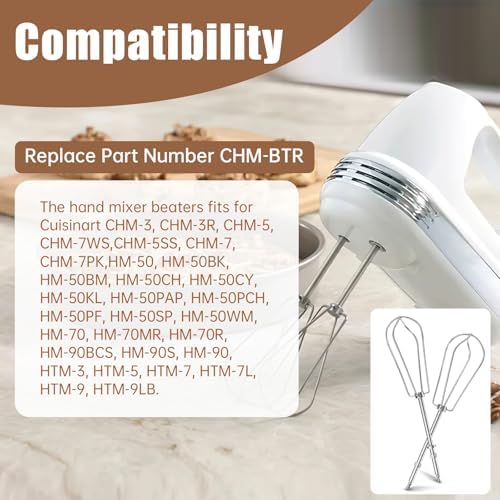 Replacement Beaters for Cuisinart Hand Mixers