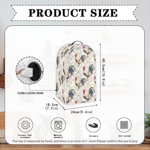 Rooster Print Blender Cover with Handle