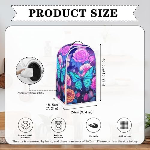 Butterfly Rose Blender Dust Cover with Handle