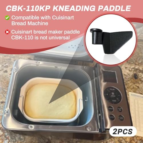 2-Pack CBK-110KP Kneading Paddle for Cuisinart Bread Maker 1