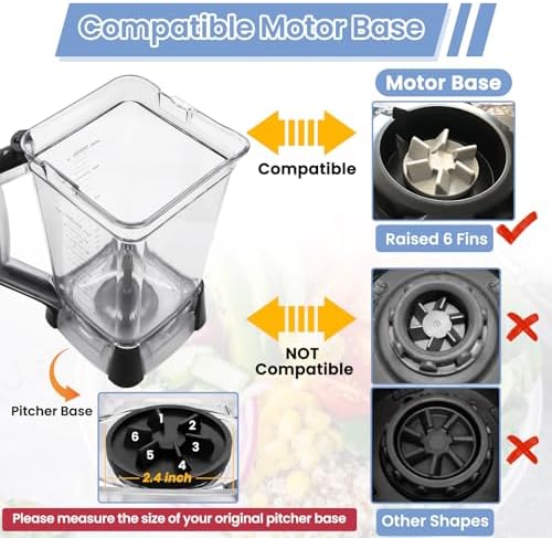 72oz Crusher Pitcher Replacement for Ninja BL610 BL710WMC CT610