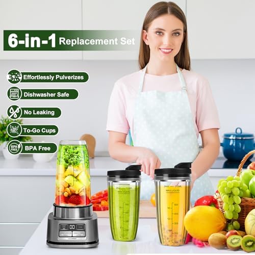 UBYNID 24oz Ninja Blender Cups 3 Pack