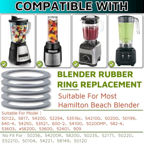 Hamilton Beach Blender O-Ring Seal 5 Pcs Replacement