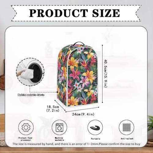 Tropical Flowers Blender Cover Dust Protection