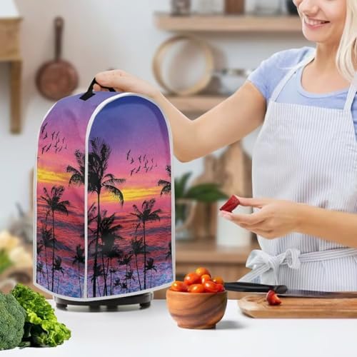 Beach Palm Tree Bird Blender Cover with Handle