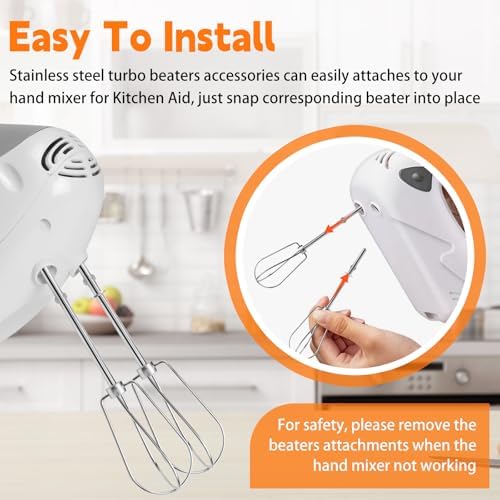 Hand Mixer Beaters for KitchenAid Stainless Steel