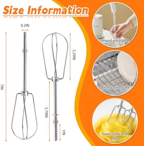 Hand Mixer Beaters for KitchenAid Stainless Steel