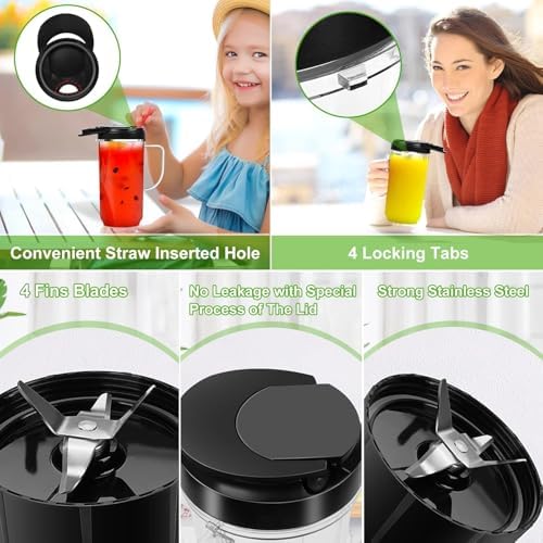 2 Pack Magic Bullet Blender Replacement Cups