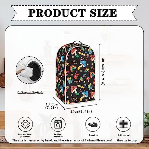 Mushroom Rainbow Blender Cover Dustproof Stain Resistant