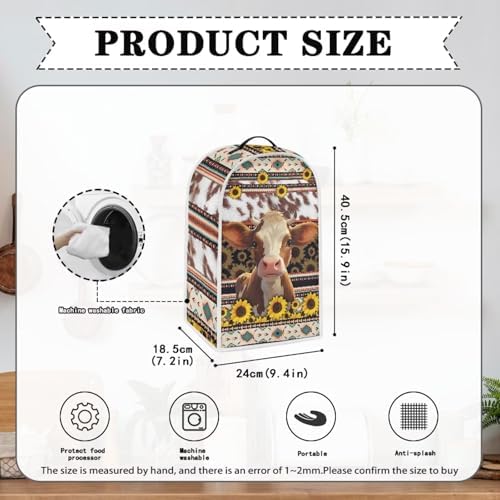 Aztec Cow Blender Cover with Handle