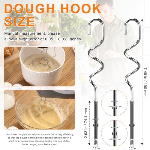 LEWEREST Hand Mixer Beaters 6 Pack Replacement