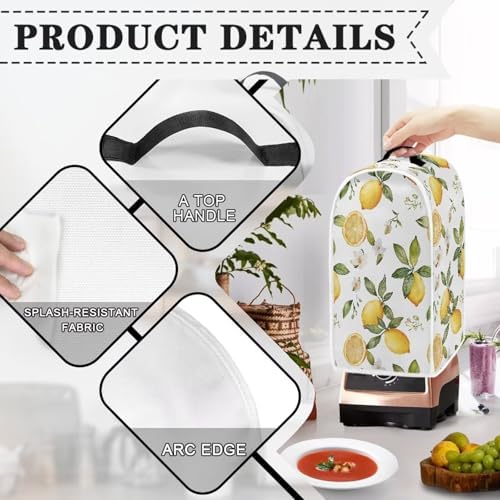 Lemon Flower Blender Cover Appliance Cover Machine Washable Kitchen Cover