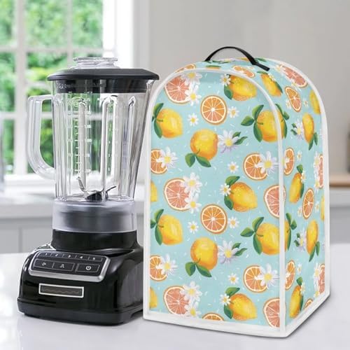 Annejudy Blender Cover with Lemon Floral Print