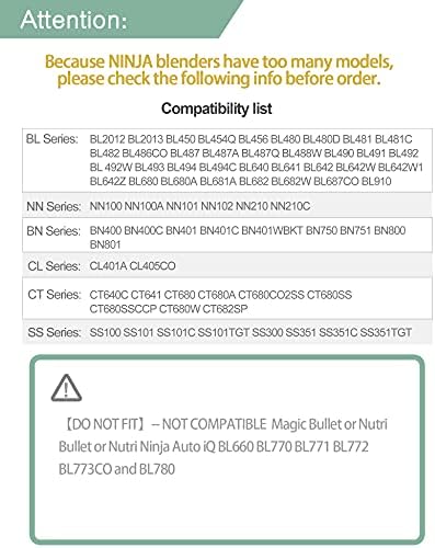 Replacement Cups for Ninja Blender 24oz with Sip Seal Lid