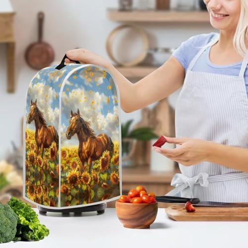 Horse Sunflower Blender Cover Dust Proof