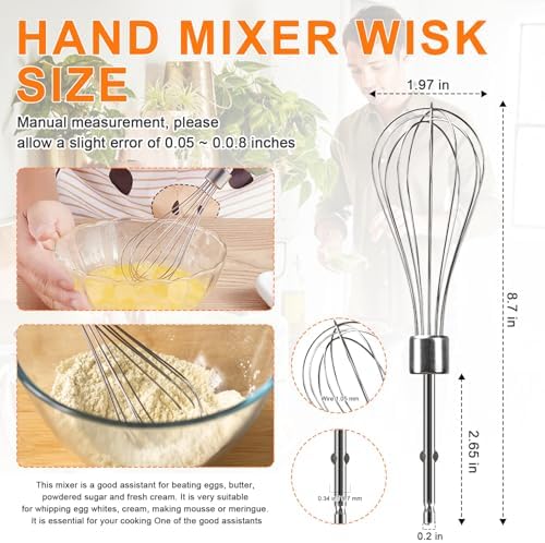 LEWEREST Hand Mixer Beaters 6 Pack Replacement