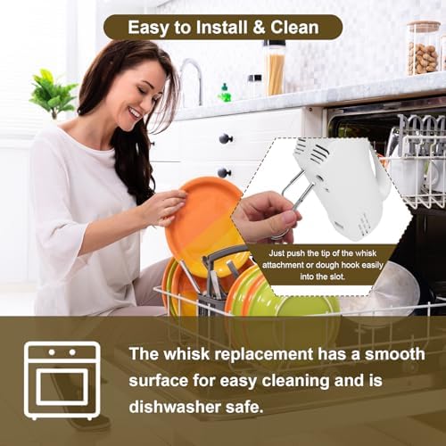 Gosknor Stainless Steel Hand Mixer Whisk Attachments Set