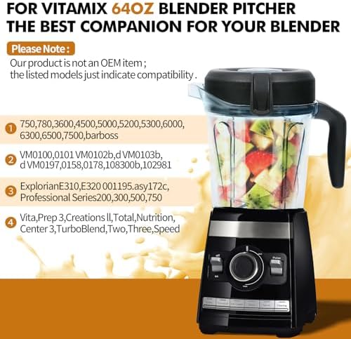 Vitamix 64oz Low-Profile Blender Pitcher Replacement