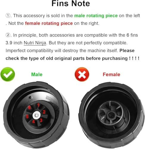 6 Fin Male Blade for Ninja Blender