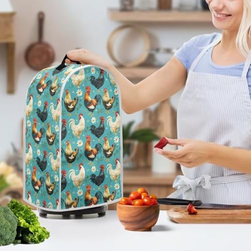 Annejudy Chicken Floral Blender Cover